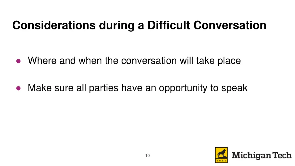 considerations during a difficult conversation 1