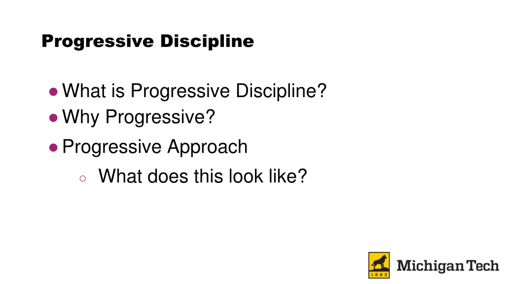 progressive discipline