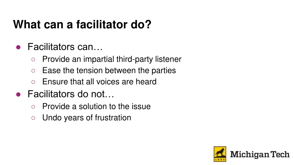 what can a facilitator do