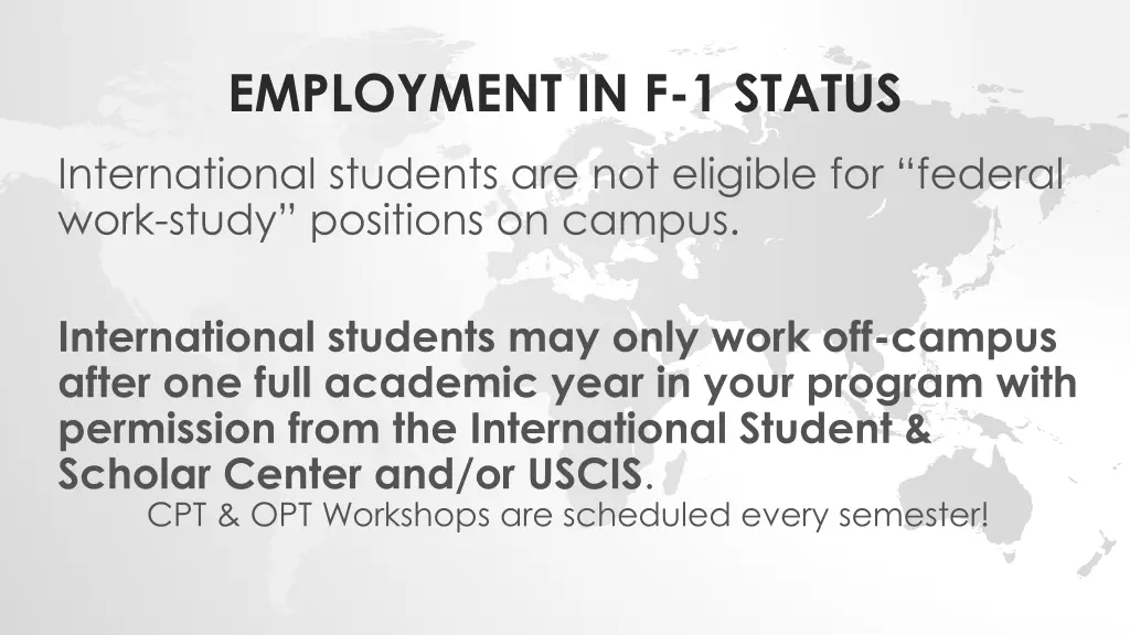employment in f 1 status 1