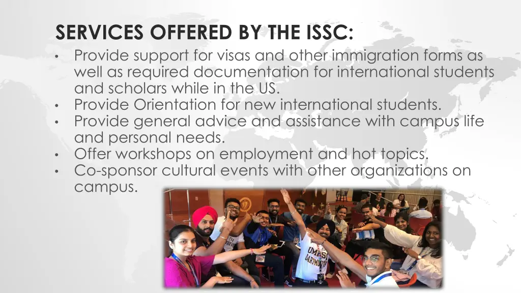 services offered by the issc provide support