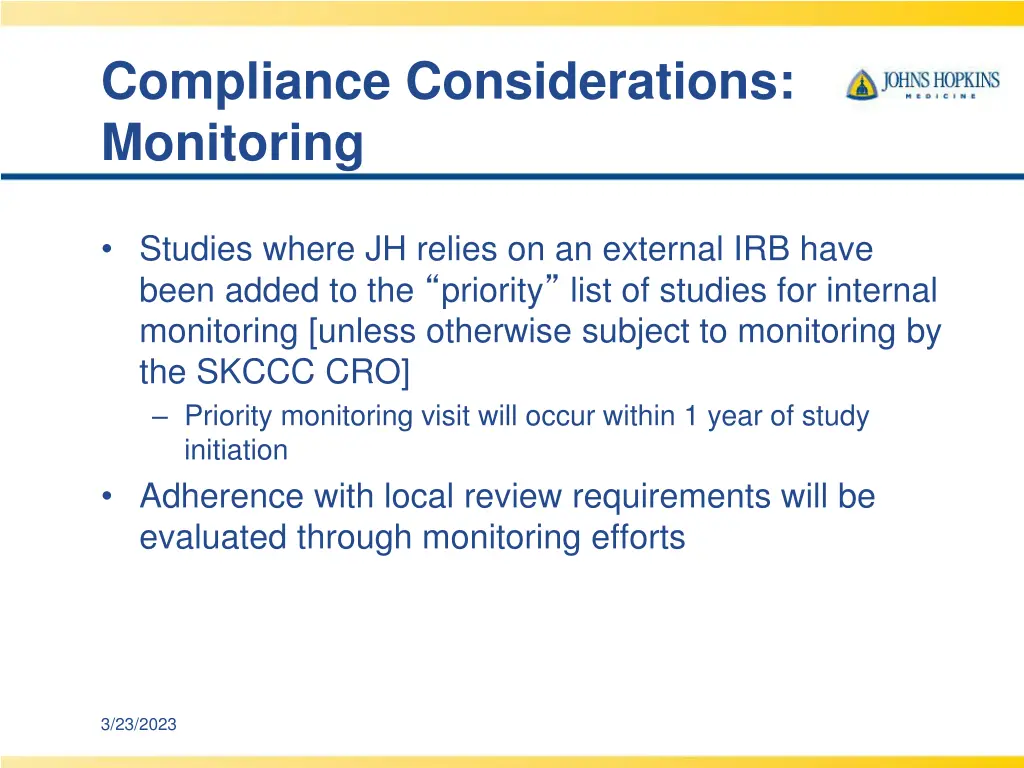 compliance considerations monitoring