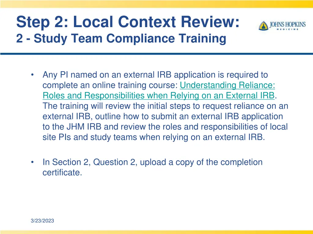 step 2 local context review 2 study team