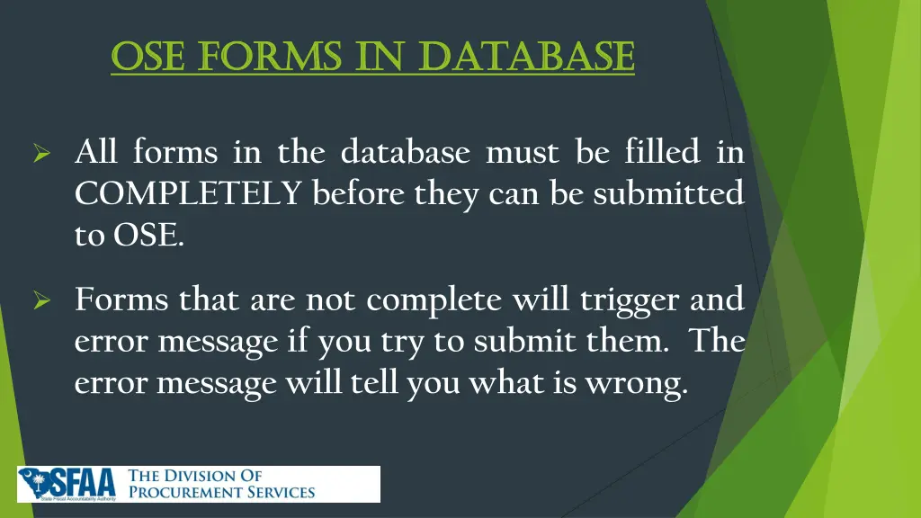 ose forms in database ose forms in database 1