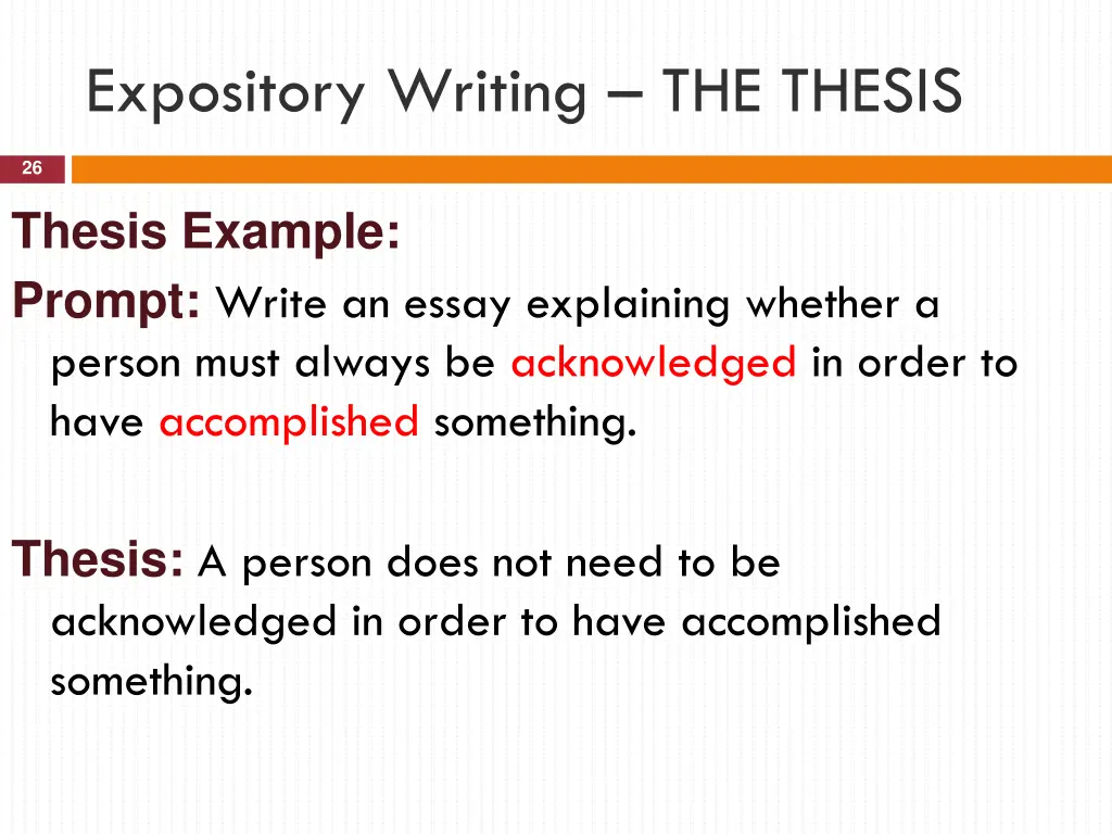 expository writing the thesis 1