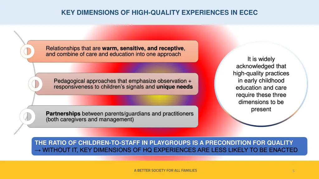 key dimensions of high quality experiences in ecec