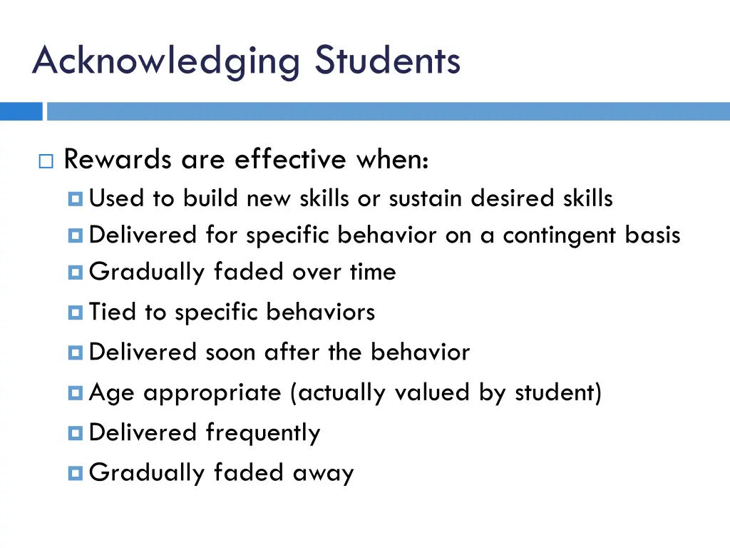 acknowledging students 1