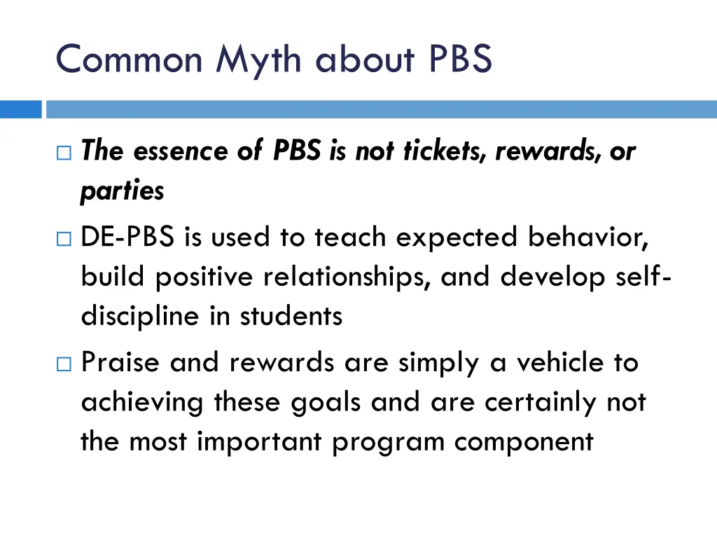 common myth about pbs