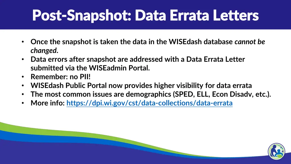 post post snapshot data errata letters snapshot