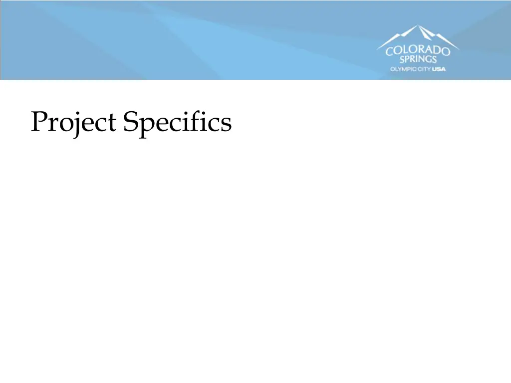 project specifics