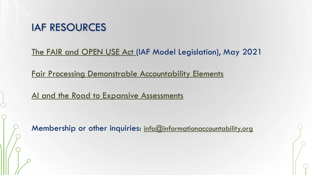 iaf resources