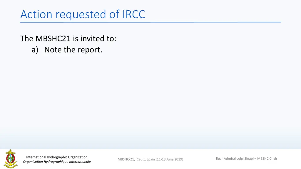 action requested of ircc