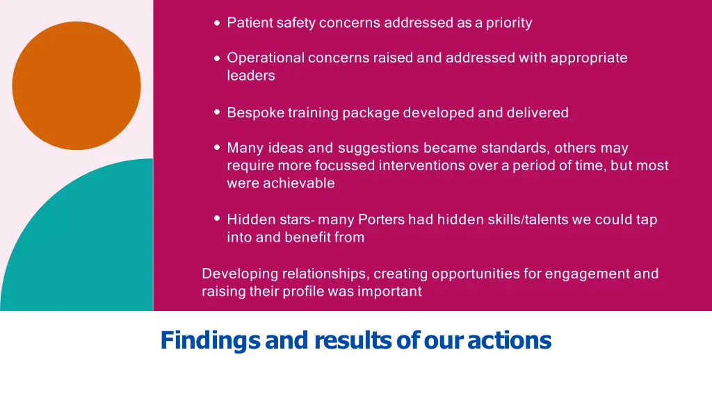 patient safety concerns addressed as a priority