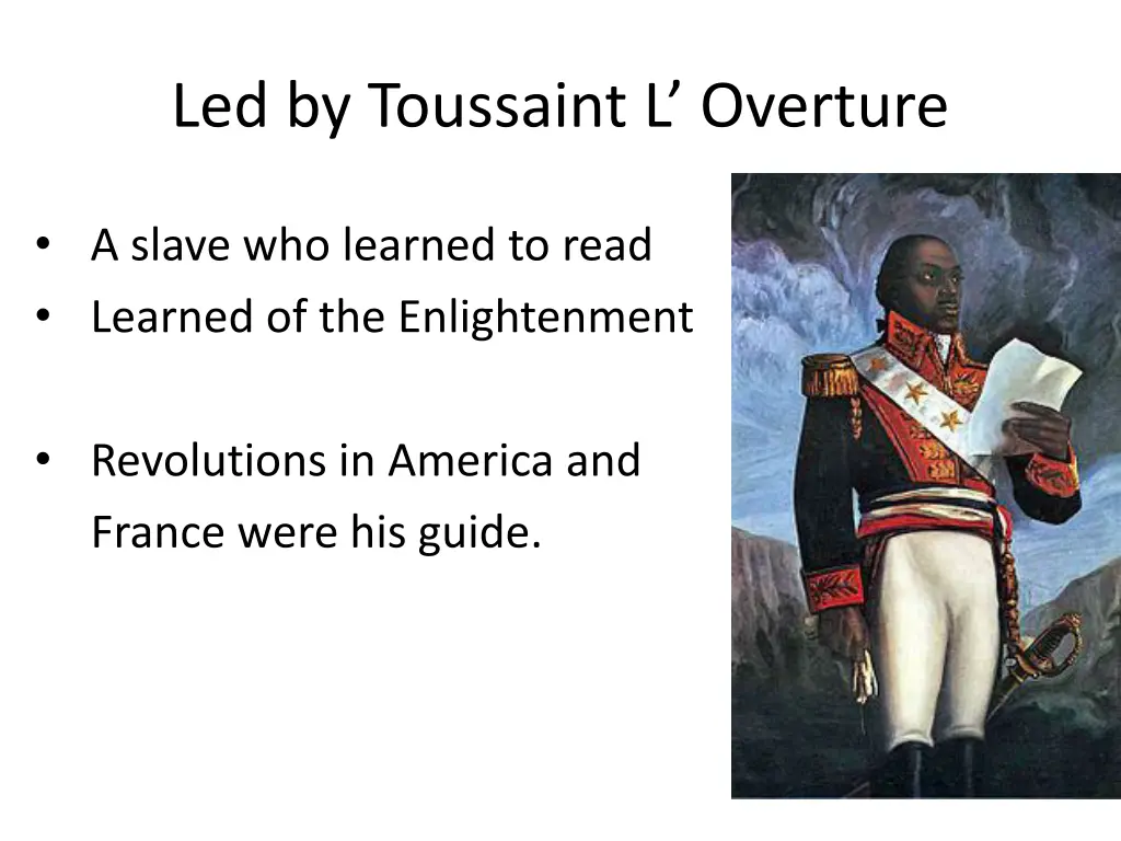 led by toussaint l overture