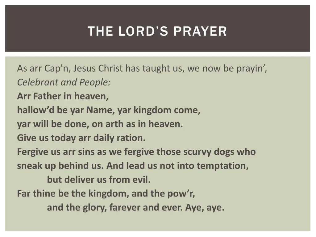 the lord s prayer