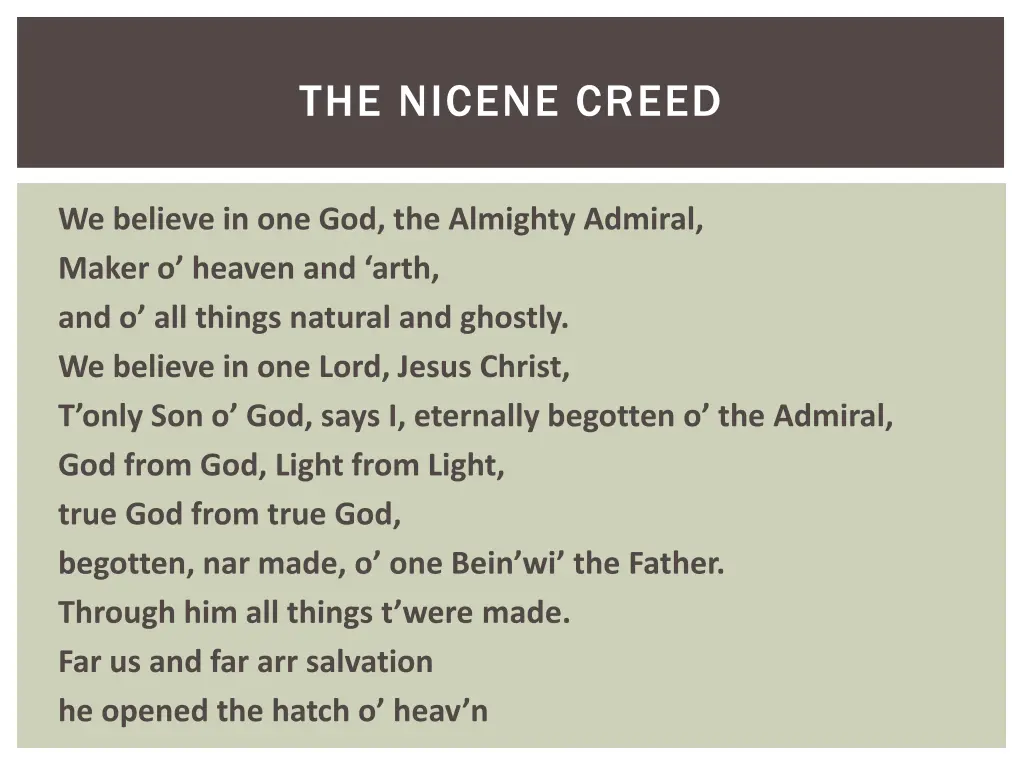 the nicene creed