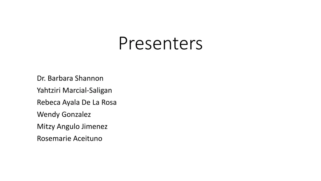 presenters