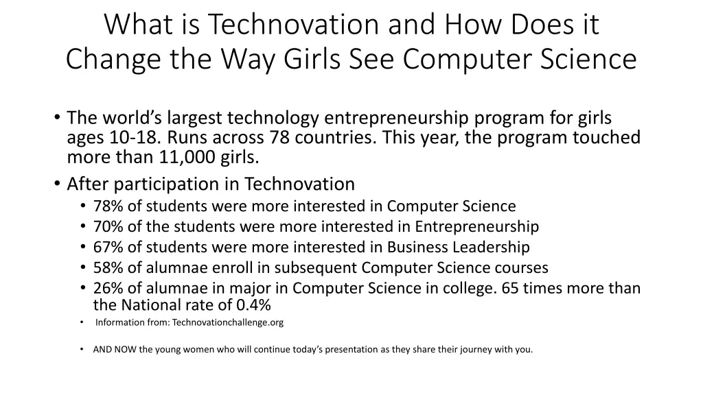 what is technovation and how does it change