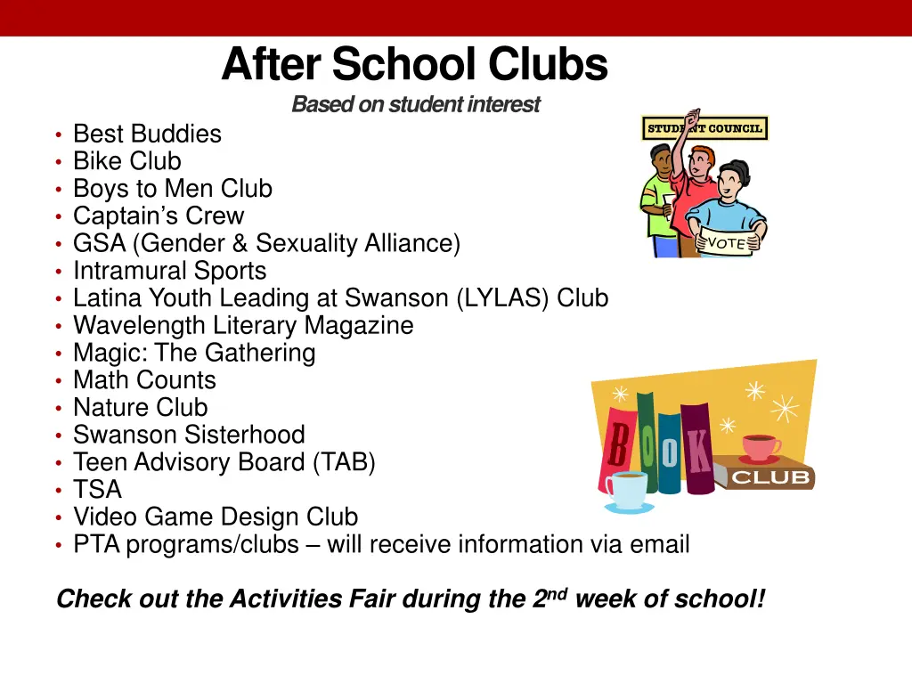 after school clubs based on student interest best