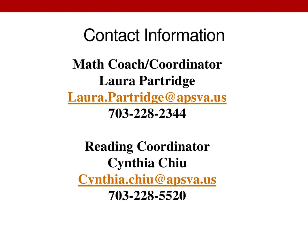 contact information