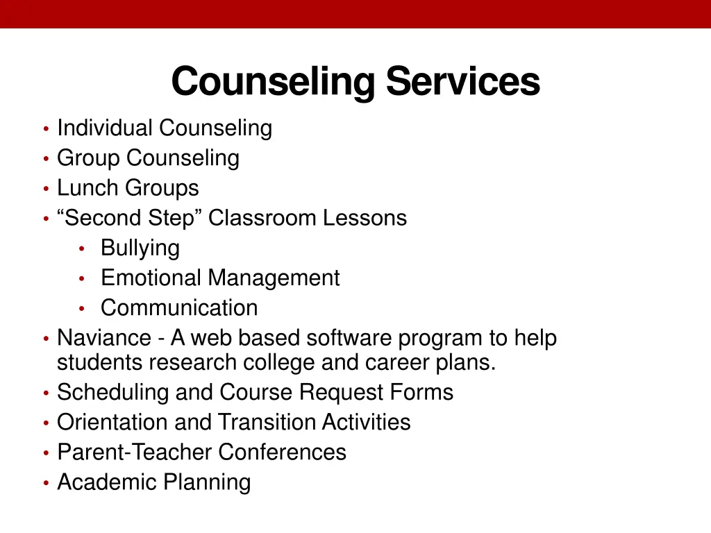 counseling services