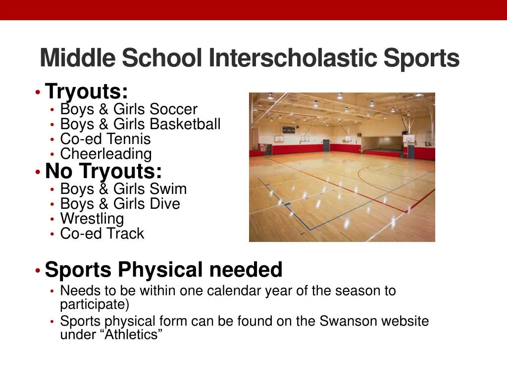 middle school interscholastic sports tryouts boys