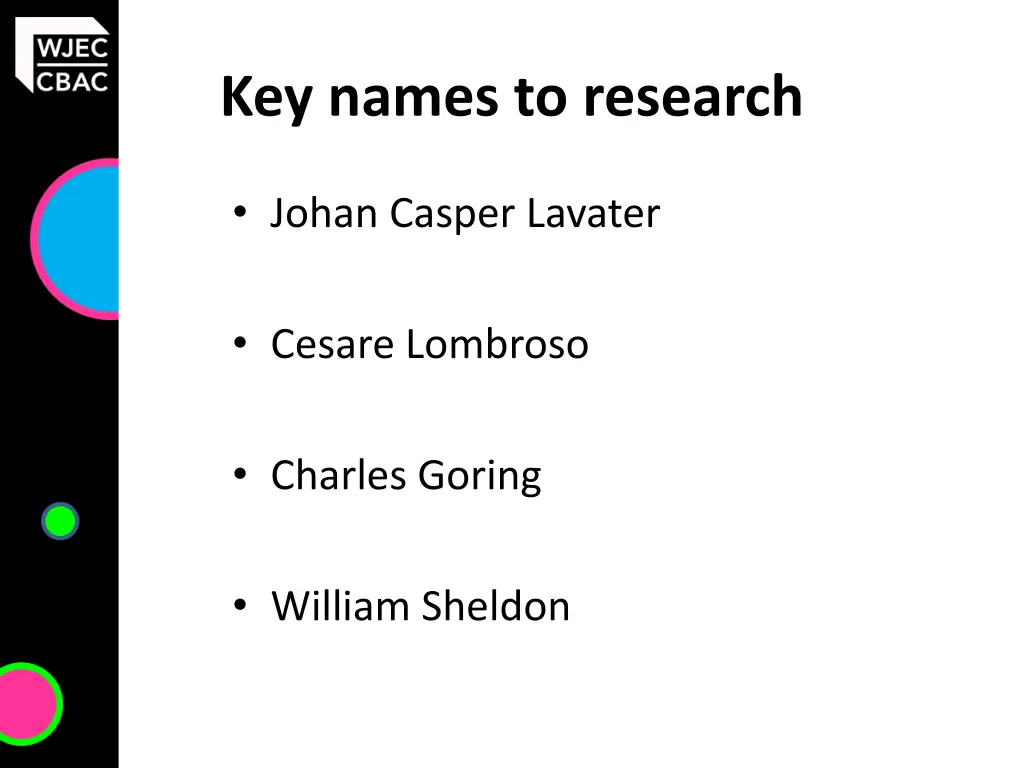 key names to research