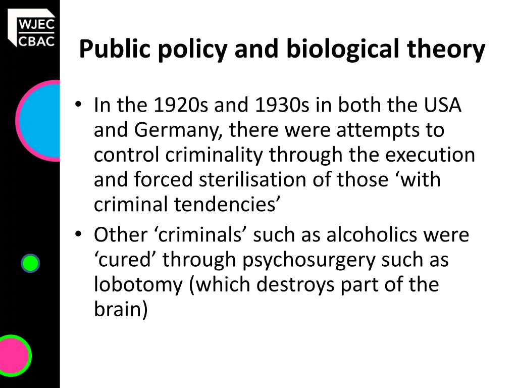 public policy and biological theory