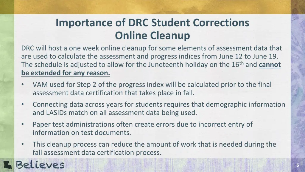 importance of drc student corrections online