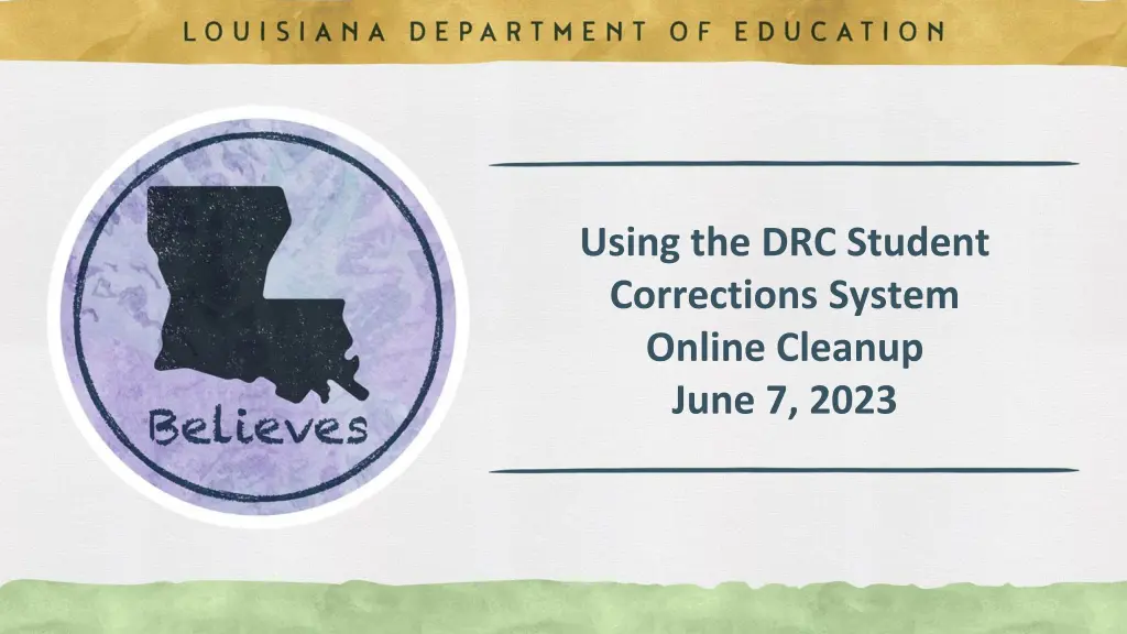 using the drc student corrections system online