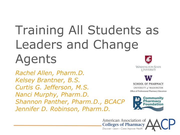 training all students as leaders and change agents