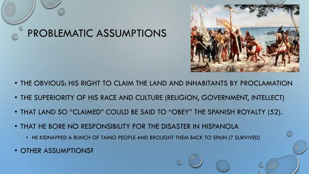 problematic assumptions