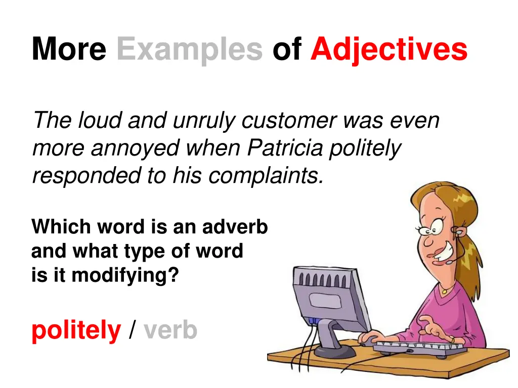 more examples of adjectives