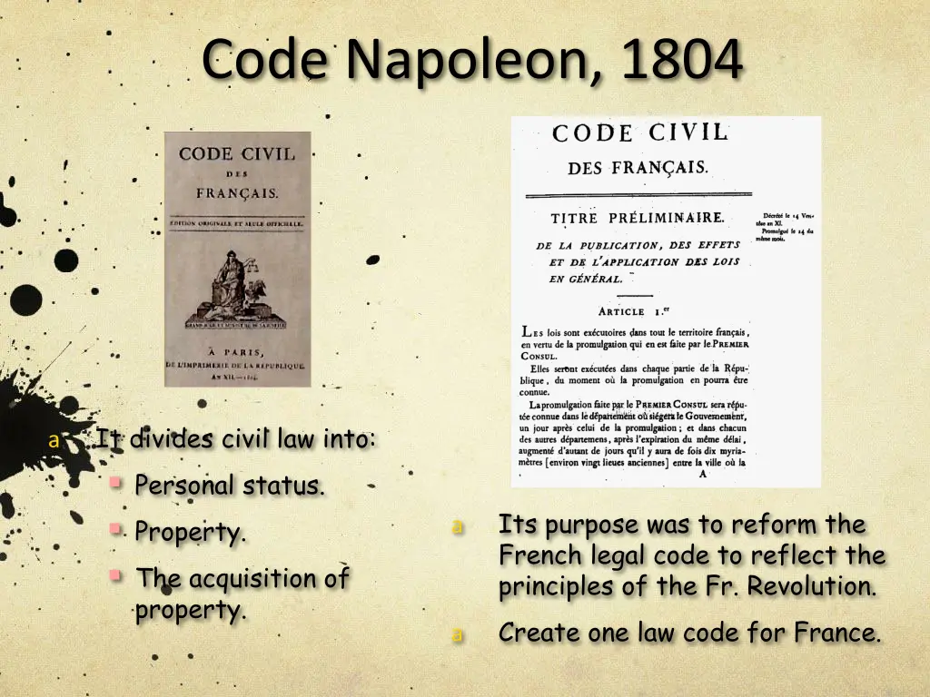 code napoleon 1804