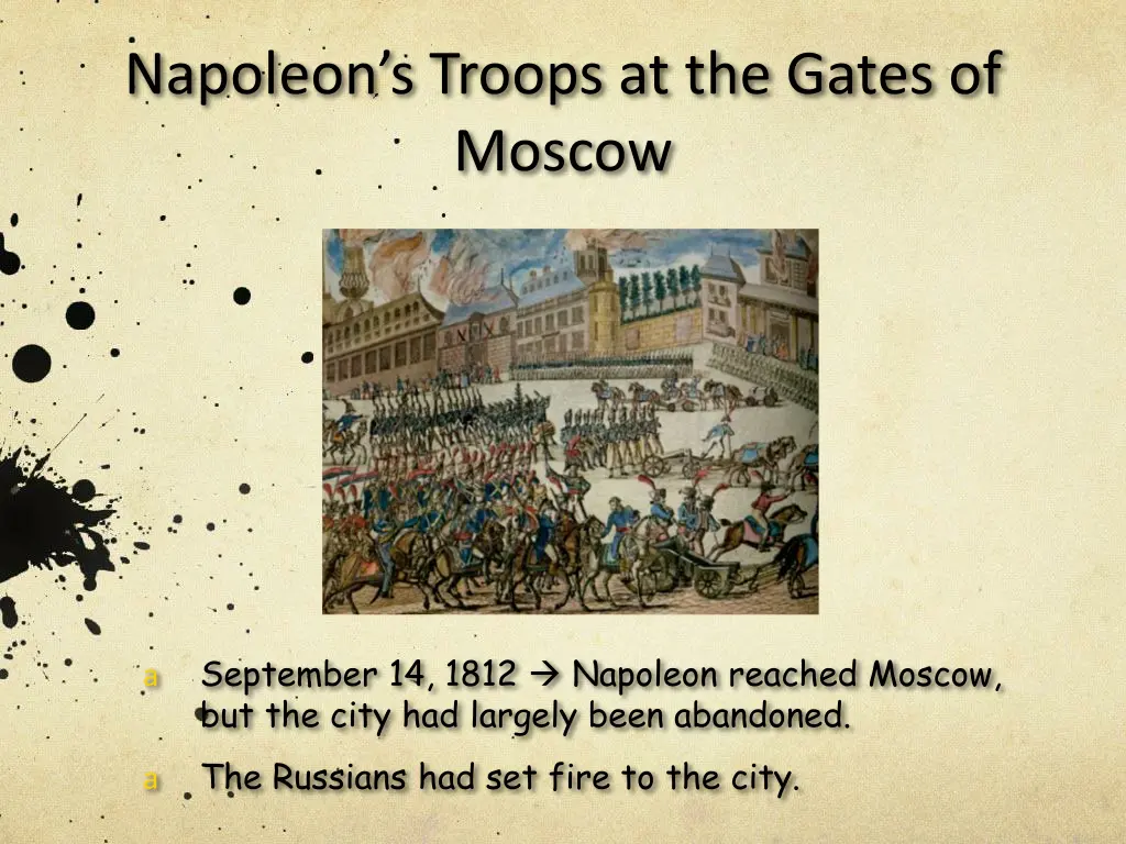 napoleon s troops at the gates of moscow