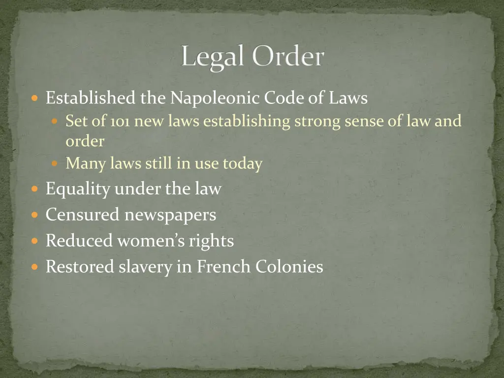 legal order