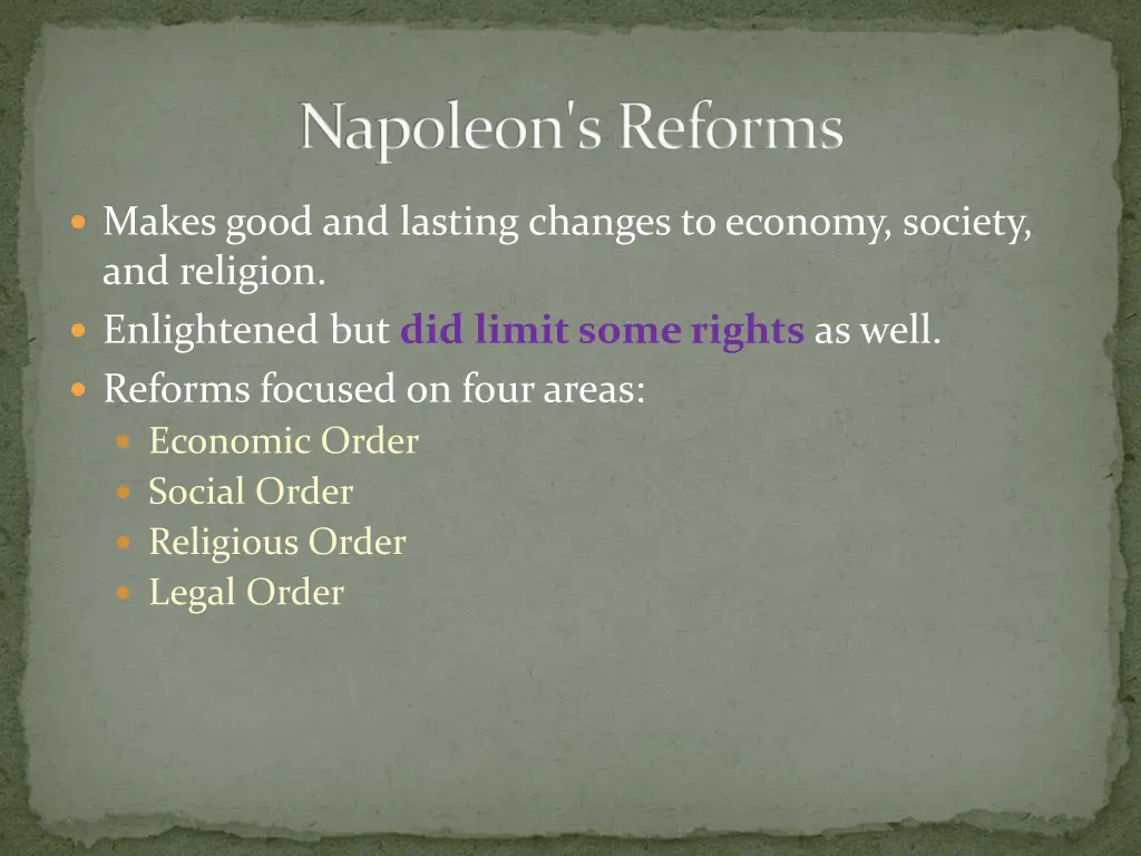 napoleon s reforms