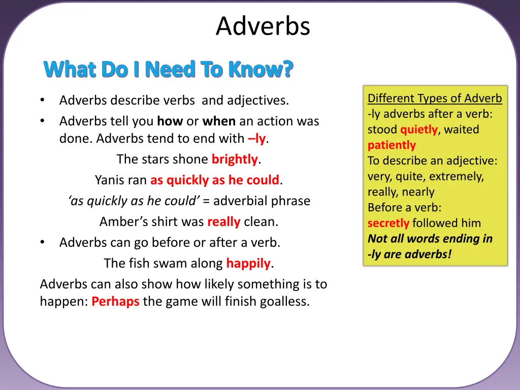 adverbs