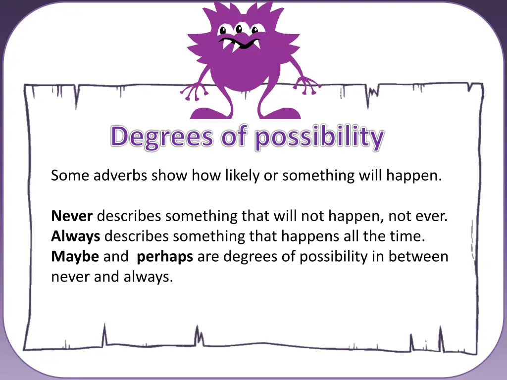 degrees of possibility 1