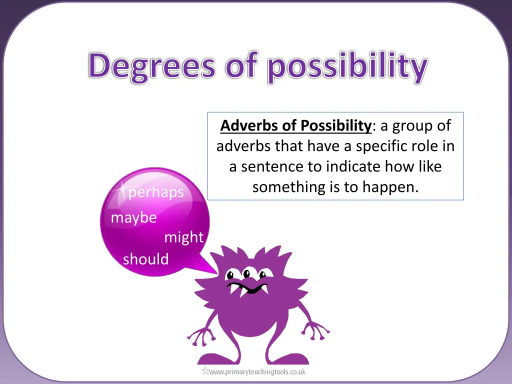 degrees of possibility