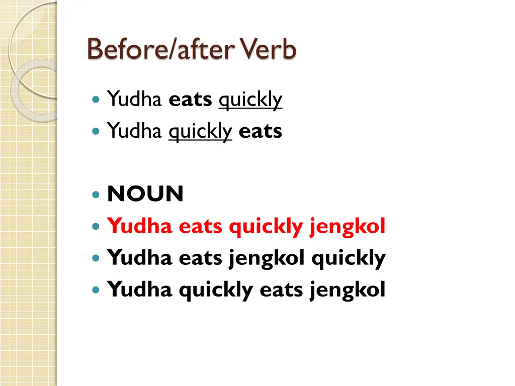 before after verb