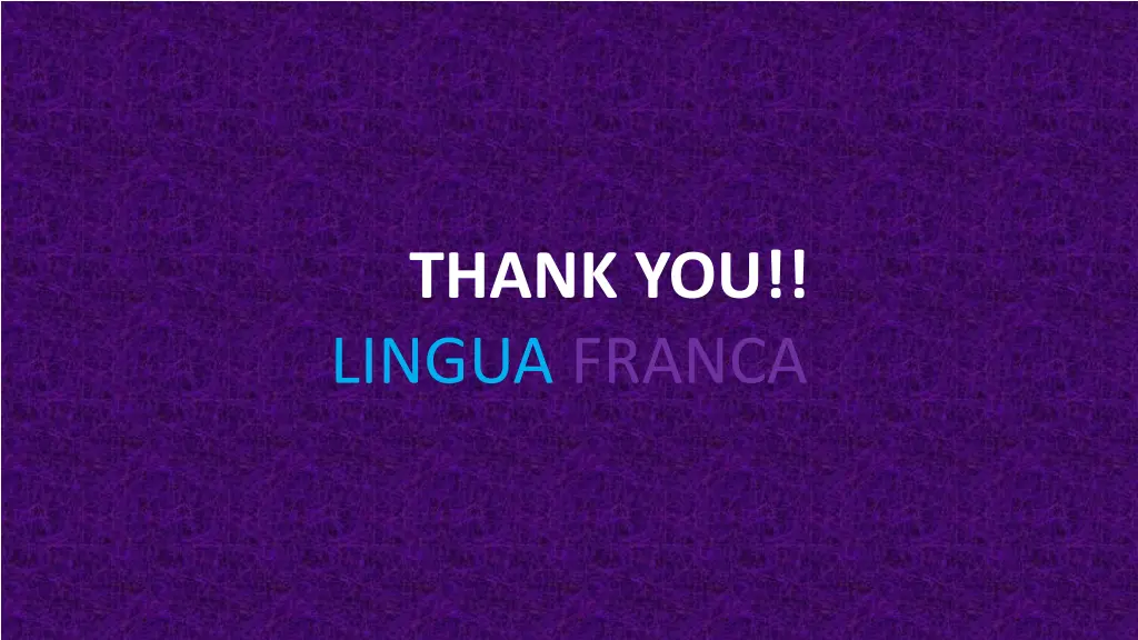 thank you lingua franca