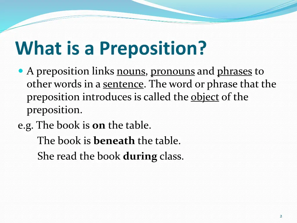 what is a preposition