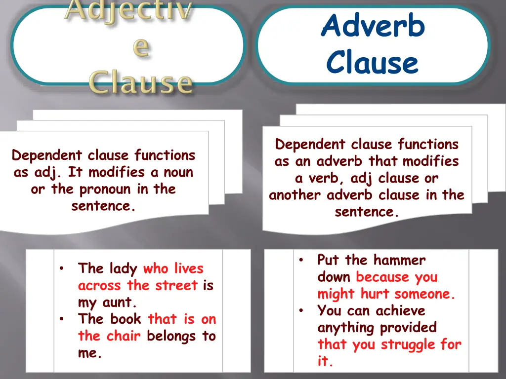 adverb clause