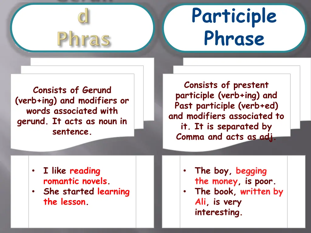 participle phrase