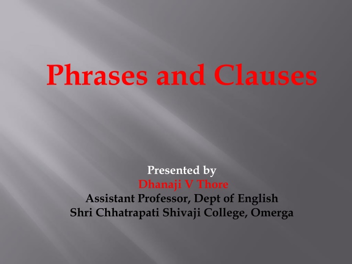 phrases and clauses