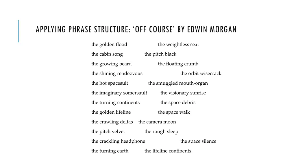 applying phrase structure off course by edwin