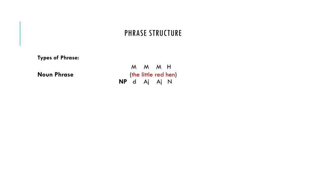 phrase structure