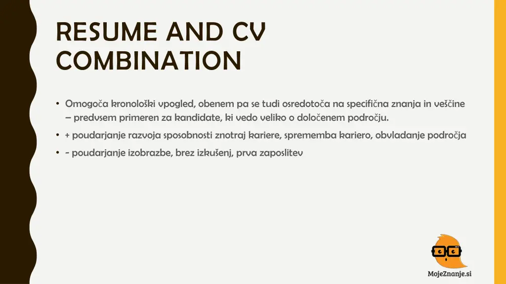 resume and cv combination