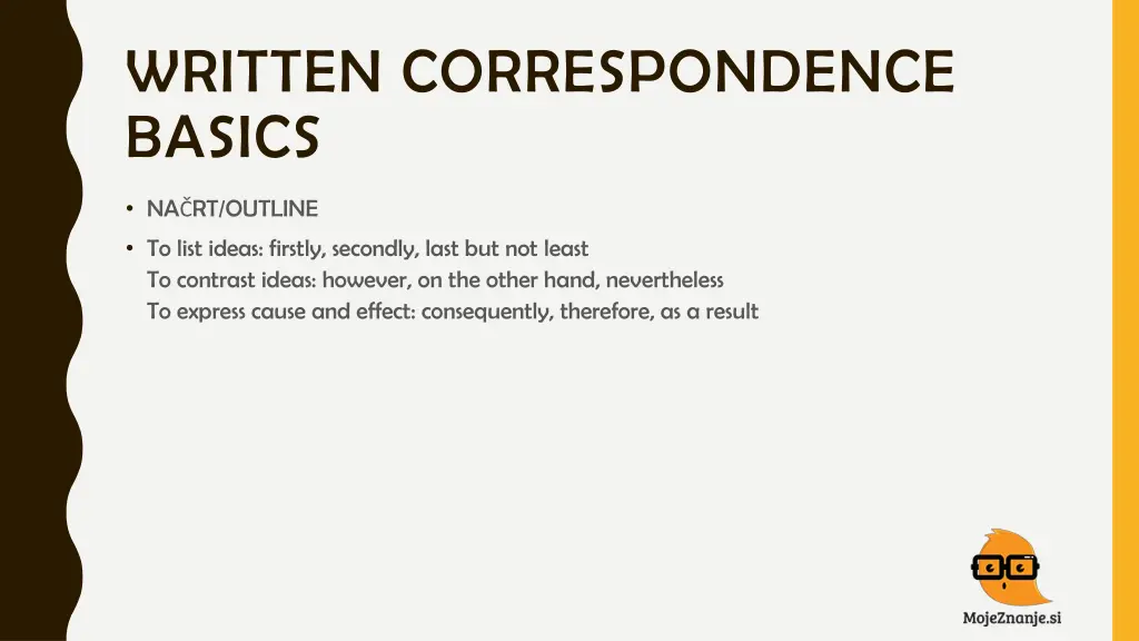 written correspondence basics 3